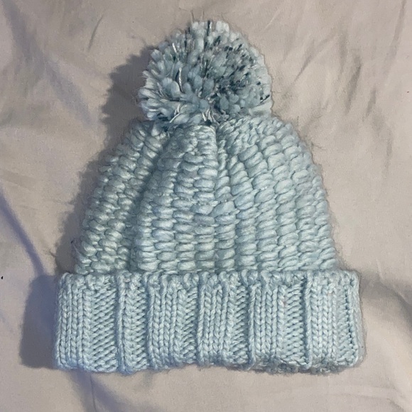 The North Face Light Blue Woman’s Knit Beanie Winter Hat Snow Hat - Picture 3 of 3